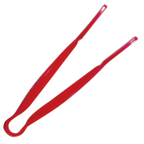 Thumbnail image #1 for Thunder Group PLFTG012RD 12" Red Polycarbonate Flat-Grip Serving Tongs Case of 120