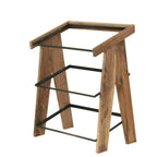 Thumbnail image #1 for Cal-Mil 23138-3-78 3-Tier Acrylic Pastry Display Case with Hinged Door, Walnut, 13"W x 23.25"D x 27.75"H