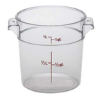 Thumbnail image #1 for Stanton Trading PCR-6 Round Polycarbonate Food Storage Container, 6 qt, Clear, Container Only Case of 12
