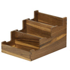 Thumbnail image #2 for Cal-Mil 23186-78 3-Section Serving Flatware Holder, Walnut, 12"W x 10"D x 3"H