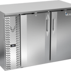 Thumbnail image #1 for Victory Refrigeration VBBN48HC-S Two-Section Back Bar Refrigerator, 48"W x 26-1/8"D, 2 Solid Doors, Stainless Steel