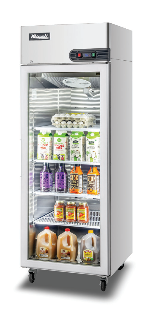 Product image #6 for Migali Competitor Series® Single Section Glass Door Reach-In Refrigerator, 21.4 Cu. Ft., Top-Mount Self-Contained
