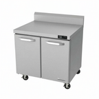 Thumbnail image #1 for Blue Air FSE LLC BLUF36-WT-HC Two-Section Worktop Freezer, 36"W, 2 Doors, Stainless Steel Interior and Exterior
