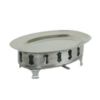 Thumbnail image #1 for Thunder Group SLFD001 14-Inch Stainless Steel Oval Chafer Platter with Stand Case of 24