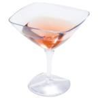 Thumbnail image #1 for JB Prince Solia R1005 Disposable Mini Martini Glass, 1-3/5 oz, Plastic, Transparent
