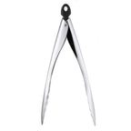 Thumbnail image #1 for Browne USA Foodservice Cuisipro 746844 Locking Stainless Steel Tongs, 9", Twist-and-Turn Mechanism, Hanging Loop