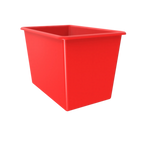 Thumbnail image #1 for Winholt Equipment TUB-6A-RD Bulk Goods Tub, 72 Gallon, Red Polyethylene, 24"W x 33"D x 21"H