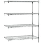 Thumbnail image #1 for Metro Super Erecta SA-1842C-63-A4 Super Adjustable Wire Add-On Shelving Unit, 42"W x 18"D x 63"H, 800 lb. capacity per shelf, 2000 lb. capacity per