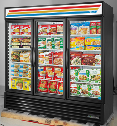 Product image #10 for True GDM-72F-HC~TSL01 3-Section Glass Door Freezer Merchandiser, Self-Contained Bottom-Mount, White