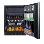 Thumbnail image #2 for Summit Commercial CT66BK2SSIFADA ADA Refrigerator-Freezer, 4.9 cu. ft., Black, Counter-Height, Panel-Ready