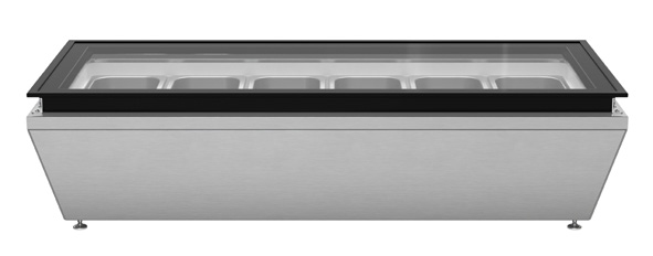 Product image #8 for KoolMore 45-Inch Countertop 6-Pan Ice Cream Display Freezer with Glass Top
