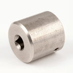Thumbnail image #1 for AllPoints Foodservice Parts & Supplies 8004369 Range Drive Coupler, 1" H x 1" OD, 1/4" Square, Stainless Steel
