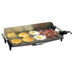 Thumbnail image #1 for Cadco PCG-10C Portable Electric Griddle, Light-Duty, Non-Stick Cast Grill Area, Thermostatic, Stainless Steel Exterior