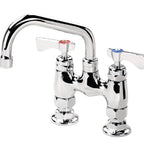 Thumbnail image #5 for Krowne Royal Series 15-406L Deck-Mount Manual Faucet, 4-Inch Centers, 6-Inch Swing/Swivel Spout, 1/4-Turn Ceramic Valve, Low-Lead