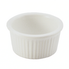 Thumbnail image #1 for Libertyware CD09-82 4-1/2 oz Round Fluted China Ramekin, Bright White Case of 4 Dozen