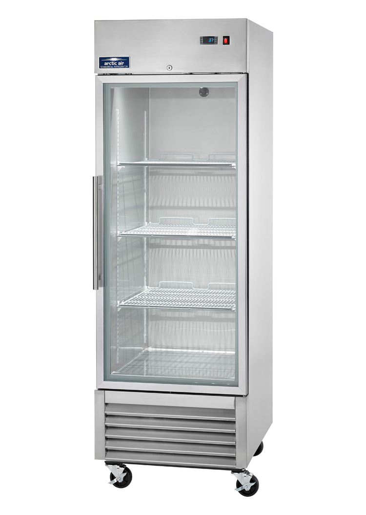 Product image #6 for Arctic Air AGR23 One-Section Glass Door Reach-In Refrigerator, 23 Cu. Ft., Bottom-Mount, Stainless Steel