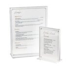 Thumbnail image #1 for Cal-Mil 3567-46 Clear Plastic Magnetic Menu/Card Holder, 4"W x 6"H Case of 6