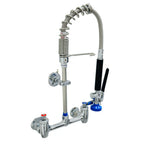 Thumbnail image #1 for Fisher 70030 Mini Pre-Rinse Faucet Assembly, 8-Inch Adjustable Wall Mount, Flexible Gooseneck, Spray Valve