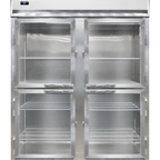 Thumbnail image #1 for Continental Refrigerator Designer Line DL2WE-SS-PT-HD-GD-SD Two-Section Pass-Thru Pizza Holding Cabinet, Glass Front, Stainless Steel