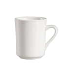 Thumbnail image #1 for CAC China Lincoln 101-17 8 oz Round Porcelain Coffee Mug, Bone White Case of 3 Dozen