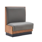 Thumbnail image #1 for ATSMFG ATS AT&S-ASD-KR42-P GR8 Karender Deuce Booth, single, 30" long x 42" high, Plain back, Upholstery and foam fitted over a computer-cut