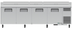 Thumbnail image #7 for True TPP-AT-119-HC 4-Section Pizza Prep Table with Side-Mounted Self-Contained Refrigeration