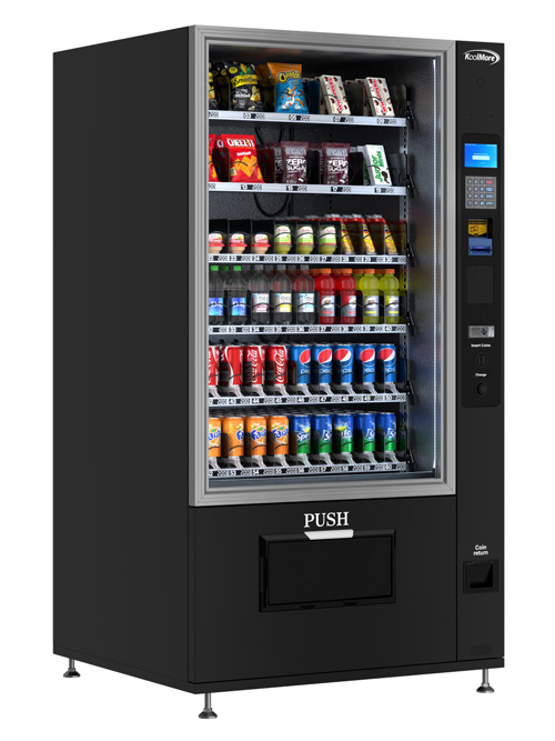 Product image #5 for KoolMore Refrigerated Snack and Drink Vending Machine with 60 Slots, Coin/Bill Acceptor, Black