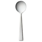 Thumbnail image #1 for Libbey Conde 926 016 Bouillon Spoon, 6-1/8", Hammered Finish Handle, 18/8 Stainless Steel, Heavy Weight