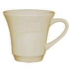 Thumbnail image #1 for International Tableware Newport NP-71 7 oz Ceramic Coffee Cup with Handle, Embossed, American White Case of 3 Dozen