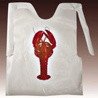 Thumbnail image #2 for Disco, Inc 303D Adult Disposable Lobster Bib, White with Red Lobster Print, 20 x 15-1/2 Inches