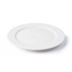 Thumbnail image #1 for Browne USA Foodservice Foundation 5630112 12-Inch Round White Vitrified High-Alumina Porcelain Plate, Wide Rim 1 Dozen