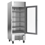 Thumbnail image #2 for Victory Refrigeration UltraSpec™ LSR27HC-1 One-Section Glass Door Merchandiser Refrigerator, Stainless Steel, Bottom-Mounted Self-Contained
