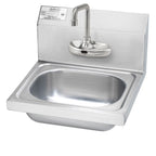 Thumbnail image #4 for Krowne HS-67 Wall-Mounted Stainless Steel Hand Sink with Electronic Faucet, 12-1/2"W x 9-3/4"D Bowl