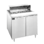 Thumbnail image #1 for Randell Food Preparation 9801-290 Two-Section Refrigerated Prep Table, 36"W, 2 Solid Doors, 8-Pan Top, Cutting Board