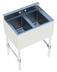 Thumbnail image #5 for Sapphire Manufacturing SMBS-2 Two-Compartment Underbar Sink with Wall-Mount Faucet and Overflow Kit