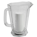 Thumbnail image #1 for AllPoints Foodservice Parts & Supplies 2801420 60 oz Clear Plastic Water Pitcher with White-Coated Aluminum Ice Chamber