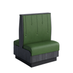 Thumbnail image #1 for ATSMFG ATS AT&S-ADD-KR42-RD GR7 Karender Deuce Booth, single, 30" long x 42" high, Raindrop back, Upholstery and foam fitted over a computer-cut
