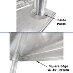 Thumbnail image #2 for IMC/Teddy UP-3030-5L Pot & Pan Utility Shelving System, Louvered, 5-Shelf, 30"W x 30"D x 72"H, Stainless Steel