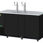 Thumbnail image #1 for Refrigeration X XBD-3SB-N6 Commercial Beer Dispenser, 69"W x 27-1/4"D x 37-1/8"H, 2 Swing Doors, 2 Chrome Columns, Air Cooled