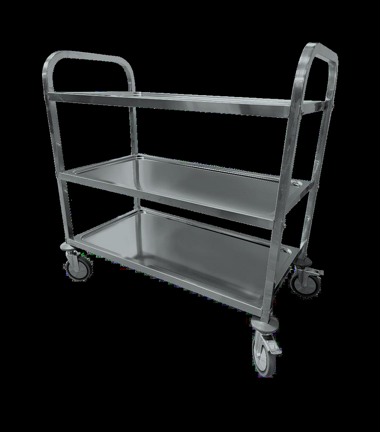 Product image #4 for Stainless Steel 3-Shelf Utility Bus Cart
