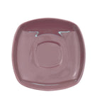 Thumbnail image #1 for CAC China Color Arts KC-2-PLM Square Ceramic Saucer, 6", Plum Case of 3 Dozen
