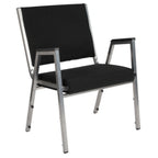 Thumbnail image #1 for Flash Furniture Hercules XU-DG-60443-670-1-BK-GG Bariatric Stacking Arm Chair, 1,500 lb Capacity, Black Fabric Upholstery