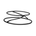Thumbnail image #1 for G.E.T. SS5OV-RC Oval Reversible Display Stand, Rubber-Coated Steel, Black, 4-1/4"H, 14"L x 9"W or 11"L x 7"W Case of 6