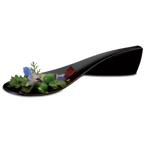 Thumbnail image #2 for JB Prince Tast R510 B1 Disposable Appetizer Spoon, 4-3/4"L x 1-1/2"W, Plastic, Black