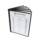 Thumbnail image #1 for Thunder Group PLMENU-6BL Plastic Laminate Menu Cover, 8-1/2 x 11 in, 6-Page Booklet, Flexible, Black Case of 50