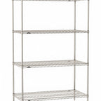 Thumbnail image #1 for Metro Super Erecta SE-2460S-74-S4 Stationary Starter Wire Shelving Unit, 60"W x 24"D x 74"H, 600 lb. capacity per shelf, 2000 lb. capacity per unit