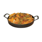 Thumbnail image #1 for TableCraft Products CW30152 Cast Iron Fajita Platter, 8-inch Round, with Handles Case of 6