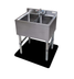 Thumbnail image #5 for Steel Works Stainless Two-Compartment Underbar Hand Sink, 18-Gauge 304 Stainless Steel, 26-1/2