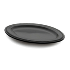 Thumbnail image #1 for G.E.T. Venetian - EGS M128OV-B Oval Melamine Platter, Black, 12 x 8-1/2 x 1 in Case of 6