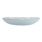 Thumbnail image #1 for Steelite International My Glass Studio GS193806 Oval Glass Serving Bowl, 2.5 qt, Crackle Dusk Blue